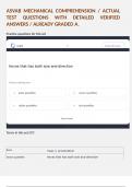 ASVAB MECHANICAL COMPREHENSION &sol; ACTUAL TEST QUESTIONS WITH DETAILED VERIFIED ANSWERS &sol; ALREADY GRADED A&period;