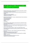 ELED 320 Exam 1 Questions with 100&percnt; Correct Answers 
