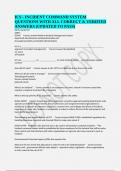 ICS - INCIDENT COMMAND SYSTEM QUESTIONS WITH ALL CORRECT & VERIFIED ANSWERS &lpar;UPDATED TO PASS&rpar;