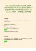 BIOD210 &sol; BIOD 210 Final Exam &lpar;Latest Update 2025 &sol; 2026&rpar; Genetics &vert; Questions & Answers &vert; Grade A &vert; 100&percnt; Correct - Portage Learning