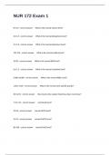 NUR 172 Exam 1With Complete Questions And Correct Answers&period;