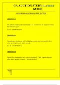  GA AUCTION STUDY GUIDE QUESTIONS AND ANSWERS 2025