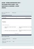 ASVAB - WORLD KNOWLEDGE 2025 &sol; TEST BANK STUDY GUIDE &sol; 120&plus; QUESTIONS & ANSWERS &sol; LATEST UPDATE&period;  