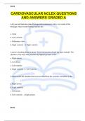CARDIOVASCULAR NCLEX QUESTIONS AND ANSWERS GRADED A