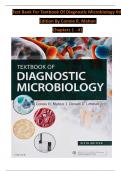 TEST BANK For Textbook Of Diagnostic Microbiology&comma; 6th Edition By Connie R&period; Mahon&comma; Verified Chapters 1 - 41&comma; Complete Newest Version