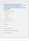 TESTBANK FOR FUNDAMENTALS OF  NURSING&comma; 3RD EDITION BY BARBARA L YOOST  FULL TESTBANK ALL CHAPTERS 1 &ndash; 42  INCLUDED&vert;&vert; LATEST AND COMPLETE VERSION  2025 GRADED A&plus; 