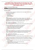 Study Guide for Lehne's Pharmacology for Nursing Care 11th  Edition by Jacqueline Burchum&comma; Laura Rosenthal Chapter 1- 112&vert;Complete Guide