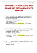 LSU ISDS 3105 FINAL EXAM 2025  BRAND NEW ACTUAL EXAM WITH  ANSWERS&period;