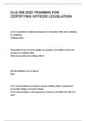 CLG 006 DOD TRAINING FOR CERTIFYING OFFICER LEGISLATION questions and answers