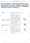 Exam &lpar;elaborations&rpar; AQA PSYCHOLOGY  
