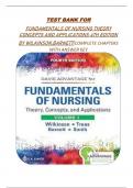 TEST BANK FOR FUNDAMENTALS OF NURSING THEORY CONCEPTS AND APPLICATIONS 4TH EDITION BY WILKINSON&comma;BARNETT&lpar;COMPLETE CHAPTERS WITH ANSWER KEY