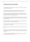 Final Exam wra test prep questions with multiple choices and verified answers&period;