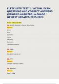 FLETC UPTP TEST 1 &sol; ACTUAL EXAM QUESTIONS AND CORRECT ANSWERS &lpar;VERIFIED ANSWERS&rpar; A GRADE &sol; NEWEST UPDATED 2025-2026  