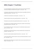 WRA Chapter 7 True&sol;False Possible Questions And Answers 100&percnt; Accurately Solved&period;