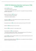 GNRS 554 Medications Questions And Answers With Verified Updates