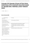 Colorado WW Operator D Exam ACTUAL EXAM QUESTIONS WITH COMPLETE SOLUTION GUIDE &lpar;A&plus; GRADED 100&percnt; VERIFIED&rpar; LATEST VERSION 2025&excl;&excl;