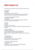 FINAL&excl; Chapters 1-15 Exam 2025&sol;2026 Questions With Completed Solutions&period;