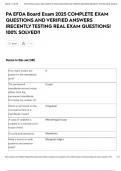 PA EFDA Board Exam 2025 COMPLETE EXAM QUESTIONS AND VERIFIED ANSWERS &vert;RECENTLY TESTING REAL EXAM QUESTIONS&vert; 100&percnt; SOLVED&excl;&excl;