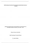 D566 Psychology of Learning Task 1 2025-2026 new update Western Governors University