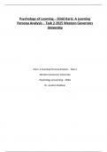 Psychology of Learning &ndash; D566 Karis&colon; A Learning Persona Analysis &ndash; Task 2 2025 Western Governors University