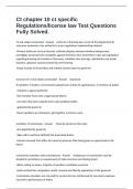 Ct chapter 10 ct specific Regulations&sol;license law Test Questions Fully Solved&period;