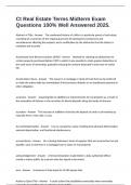 Ct Real Estate Terms Midterm Exam Questions 100&percnt; Well Answered 2025&period;