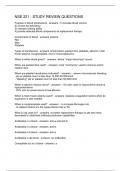 NSE 221 - STUDY REVIEW QUESTIONS