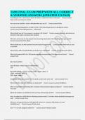 TAM FINAL EXAM PREP WITH ALL CORRECT & VERIFIED ANSWERS &lpar;UPDATED TO PASS&rpar;
