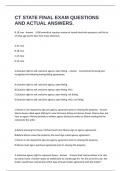 CT STATE FINAL EXAM QUESTIONS AND ACTUAL ANSWERS&period;