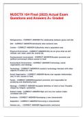 NUSCTX 104 Final &lpar;2025&rpar; Actual Exam Questions and Answers A&plus; Graded&period;