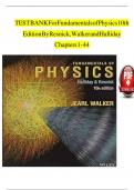 Exam &lpar;elaborations&rpar; TEST BANK FOR Fundamentals of Physics 9th Edition By Resnick&comma; Walker and Halliday &lpar;Instructor Solution Manual&rpar;
