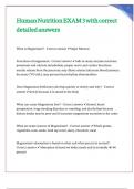 Human Nutrition Final Exam with verified detailed solutions 