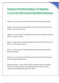 BUNDLE FOR Human Nutrition Exams with correct detailed answers
