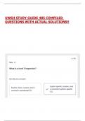 UWSH STUDY GUIDE 485 COMPILED QUESTIONS WITH ACTUAL SOLUTIONS&excl;&excl;