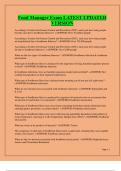 Food Manager Exam LATEST UPDATED VERSION