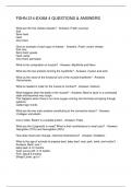 FSHN 214-EXAM 4 QUESTIONS & ANSWERS