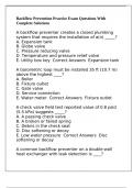Backflow Prevention Practice Exam Questions With Complete Solutions