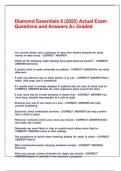 Diamond Essentials 6 &lpar;2025&rpar; Actual Exam Questions and Answers A&plus; Graded&period;