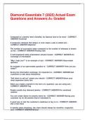 Diamond Essentials 7 &lpar;2025&rpar; Actual Exam Questions and Answers A&plus; Graded&period;