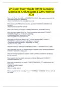 JP Exam Study Guide &lpar;MRT&rpar; Complete Questions And Answers &vert; 100&percnt; Verified 2025