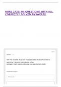 NURS 2725&colon; IHI QUESTIONS WITH ALL CORRECTLY SOLVED ANSWERS&excl;&excl;