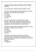 Cardiac&sol;Vascular nursing exam Questions With Complete Solutions