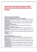 Automotive Damage Appraisers &lpar;2025&rpar; Actual Exam Questions and Answers A&plus; Graded&period;