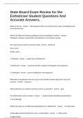 State Board Exam Review for the Esthetician Student Questions And Accurate Answers&period;
