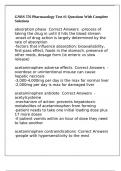 GNRS 576 Pharmacology Test &num;1 Questions With Complete Solutions
