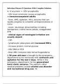 Infectious Disease &num;3 Questions With Complete Solutions