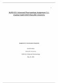 NURS 615&colon; Advanced Pharmacology Assignment 3&period;1-shadow health 2025 Maryville University