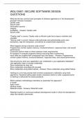 WGU D487&colon; SECURE SOFTWARE DESIGN QUESTIONS