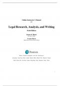 Online Instructor&rsquo;s Manual for  Legal Research&comma; Analysis&comma; and Writing Sixth Edition