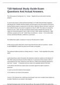 TJD National Study Guide Exam Questions And Actual Answers&period;